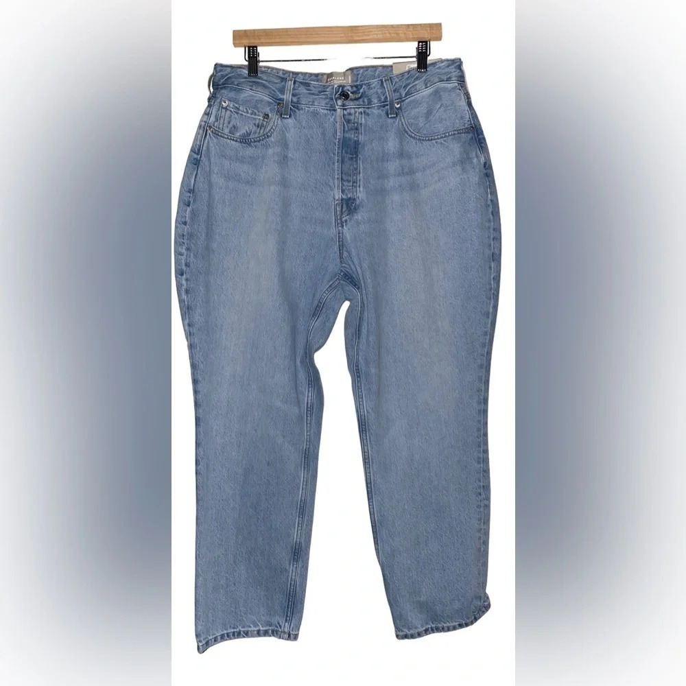 Everlane Curvy 90s Barrel High‎ Rise Jean Sz 33 Vintage Straight Leg Denim NEW